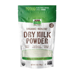 NOW Foods, Organic Non-Fat Dry Milk Powder with Protein and Calcium, 12-Ounce (Packaging May Vary)