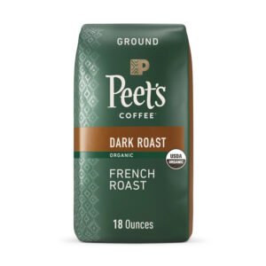 Peet's Coffee Organic French Roast, Dark Roast Ground Coffee, 18 oz Bag